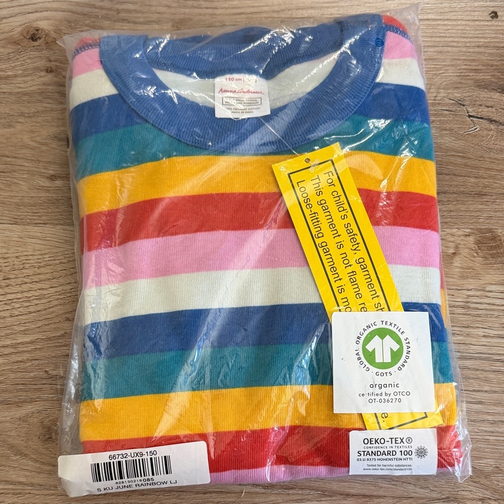 Children's Rainbow Stripe pajamas- Multicolor